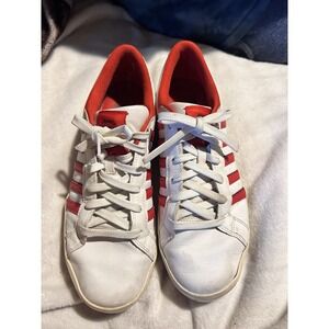 K-Swiss Classic Low Men's 9.5 White Red Leather Tennis Sneakers 03036181